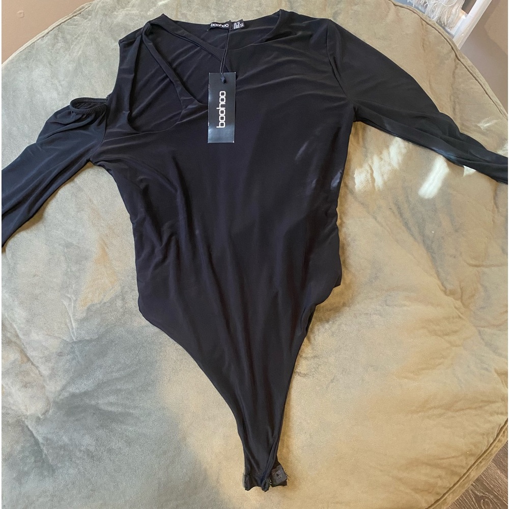 Black cutout body suit